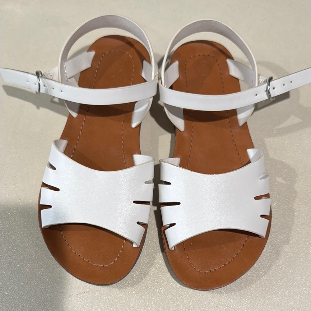 Chic White Cutout Sandals